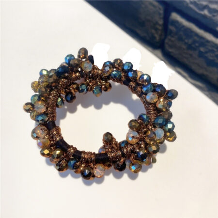 Minimalist Pearl Hair Tie for Women | Elegant Crystal Hair Band & Ponytail Elastic