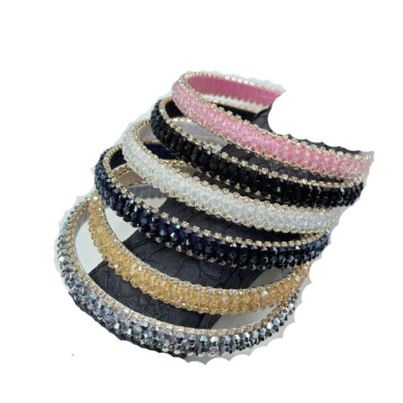 Korean Style Crystal Rhinestone Headband | French-Style Facial Cleansing Hair Accessory Manufacturer