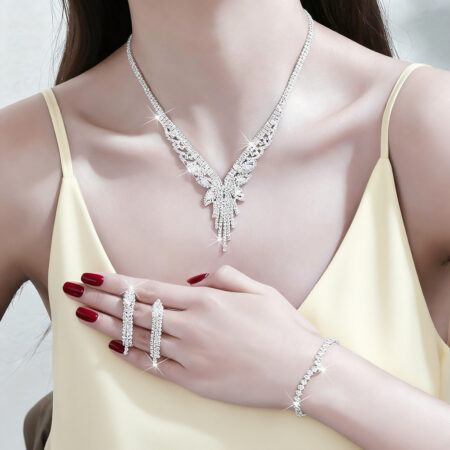 Wholesale European Style Bridal Necklace & Earring Set – Fashion Banquet Jewelry Manufacturer Supply