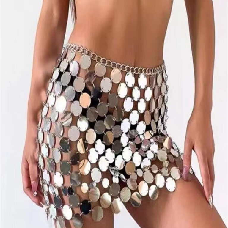 Punk Beaded Body Chain Sexy Beach Skirt Waist Jewelry