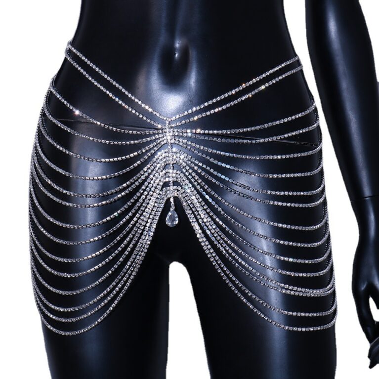 Sexy Multi-Layer Rhinestone Waist Chain – Sparkling Body Jewelry