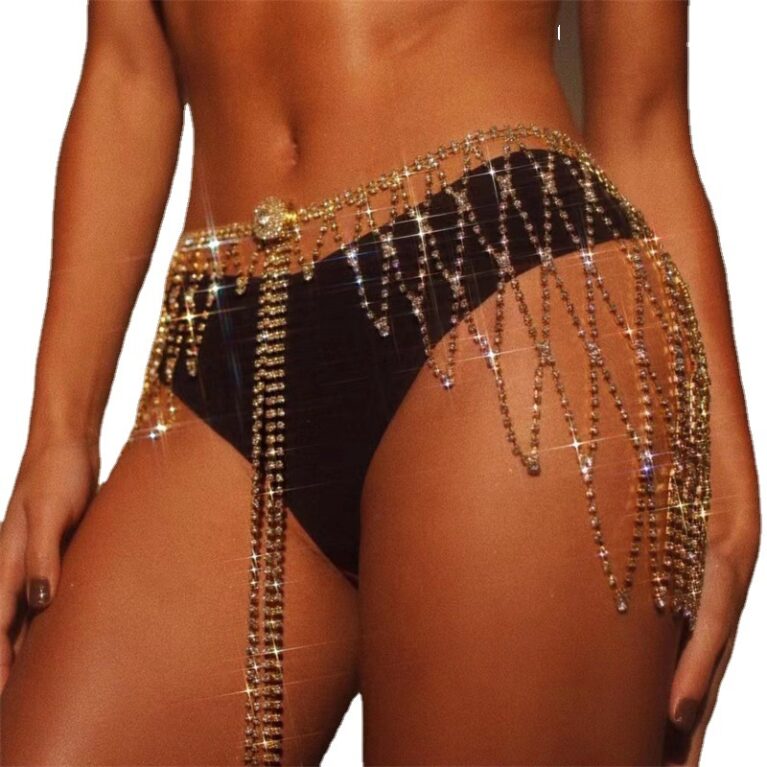 Multi-Layer Rhinestone Tassel Waist & Body Chain | Wholesale